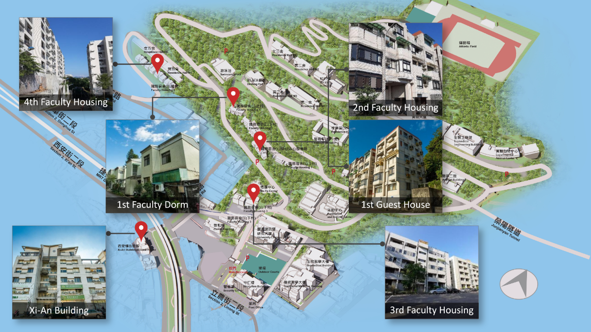 Faculty Housing and Guest Houses Map