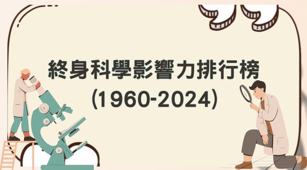 終身科學影響力排行榜 (1960 2024)