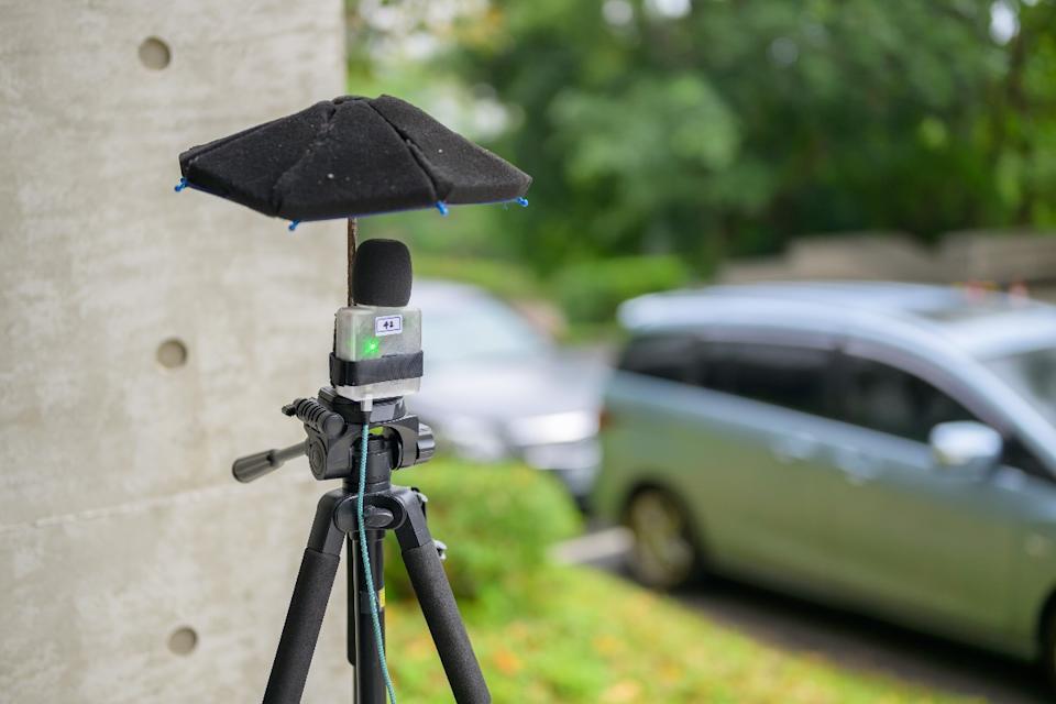 陽明交大團隊研發的噪音監測儀器行動式「城市小耳朵」，具有成本低、體積小、靈敏度高等優點，對未來長期監測噪音相當有幫助。(陽明交大提供)